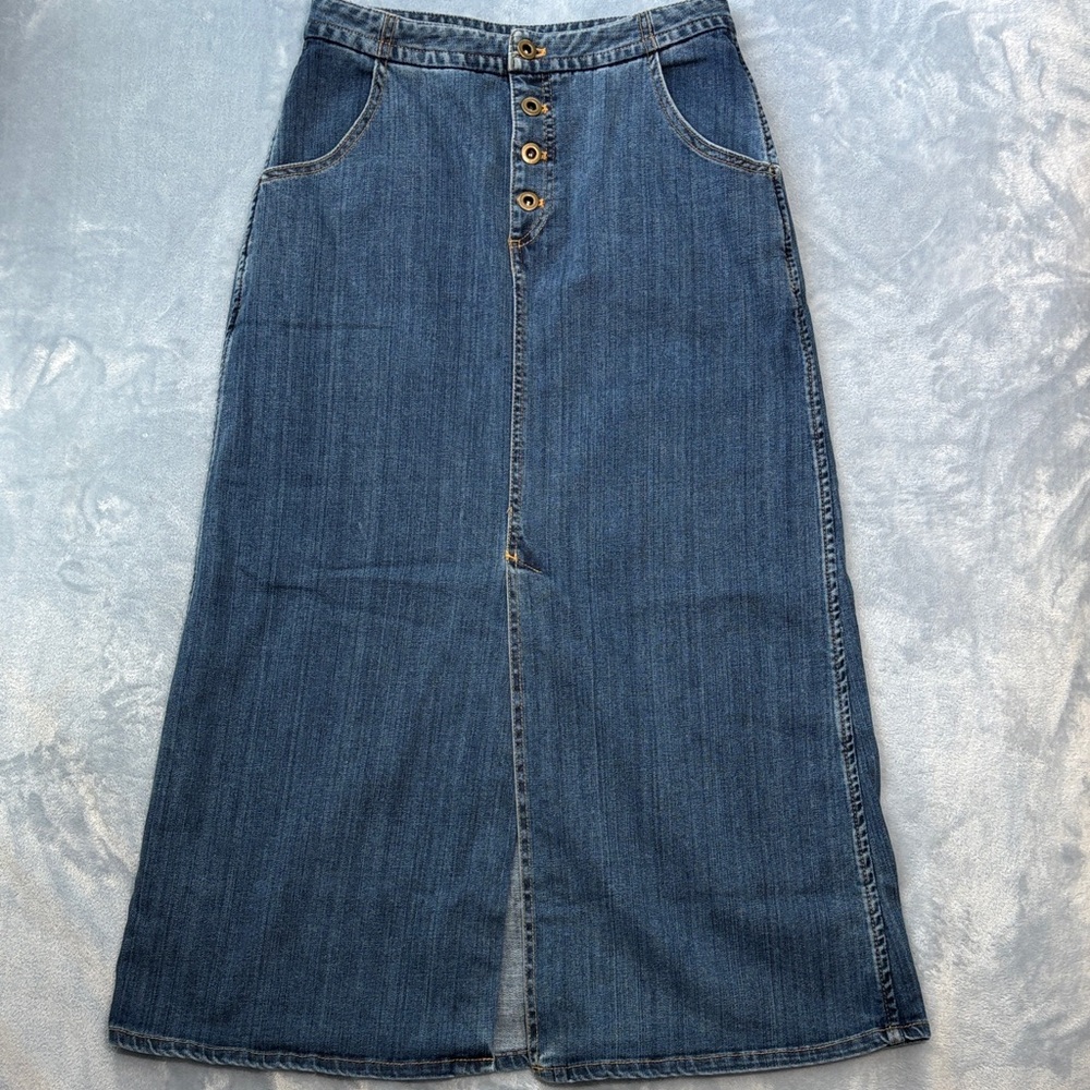 Holding Horses Blue Denim Long Skirt